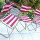 Suite de trois chaise pliante de camping Lafuma vintage années 70