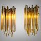 Pair of crystal sconces called "cascade" vintage murano by paolo venini