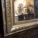 Gilded Louis Philippe mirror with decoration 120x77