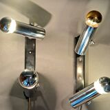 Pair of modernist chrome wall lights 1960.