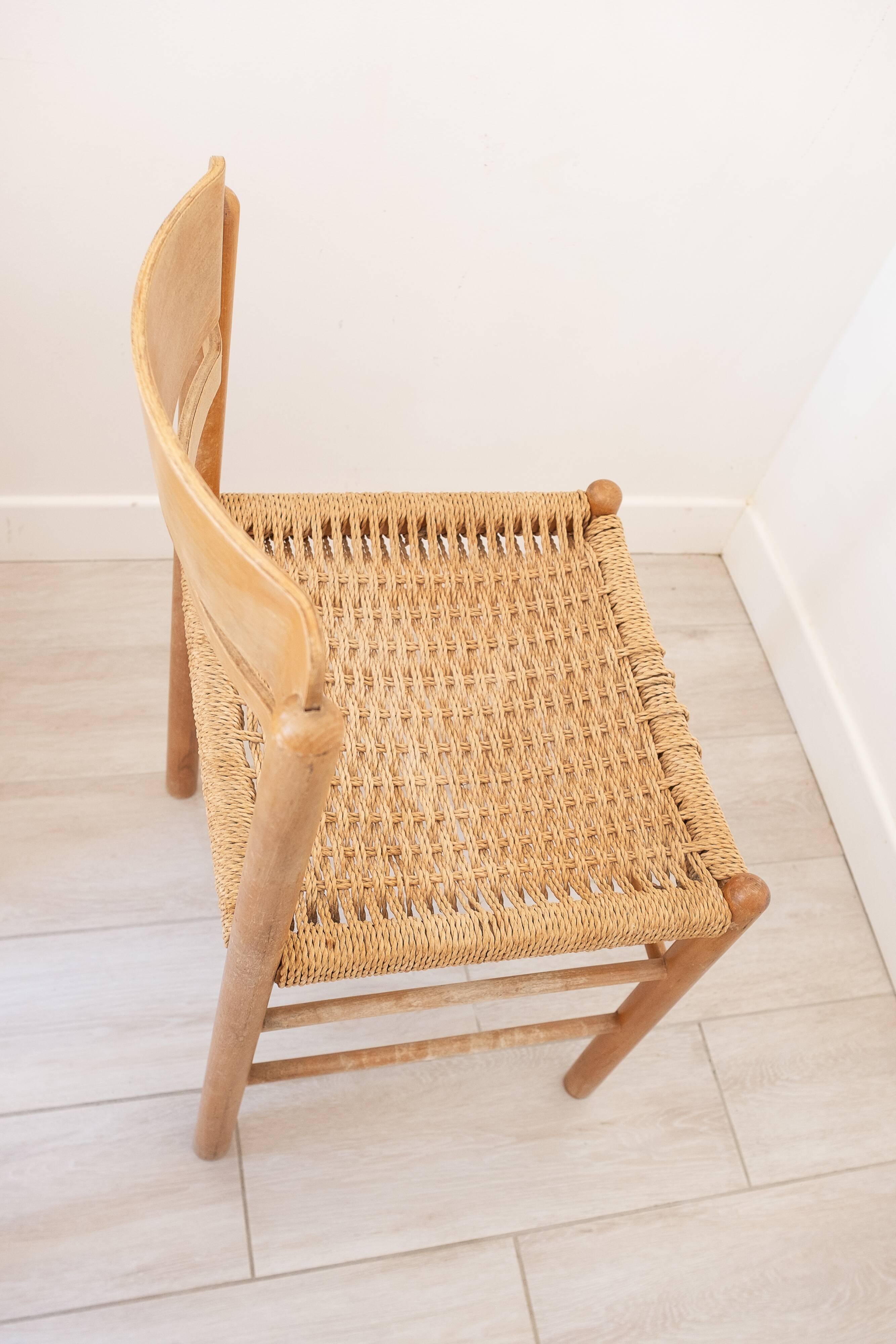 Sleek design chair braided seat