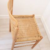 Sleek design chair braided seat