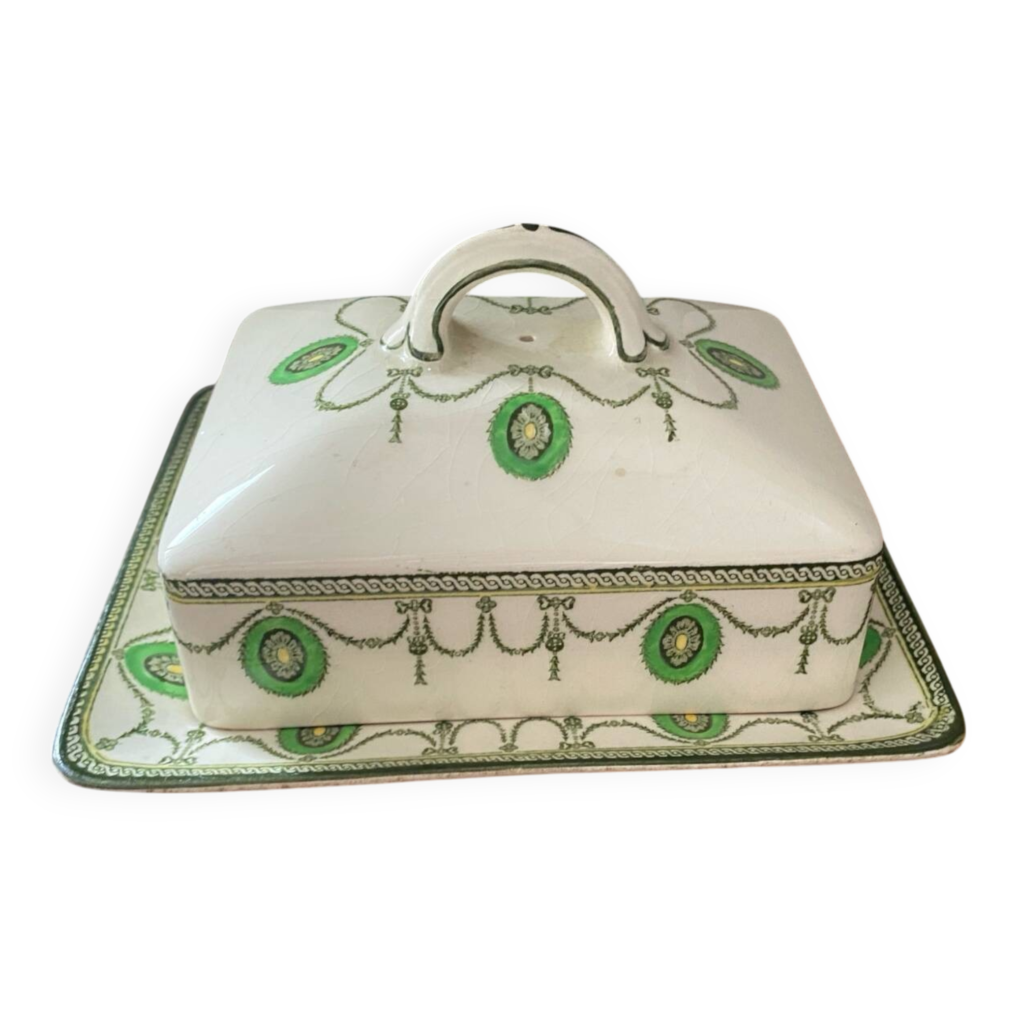 Antique Royal Doulton Earthenware Butter Dish