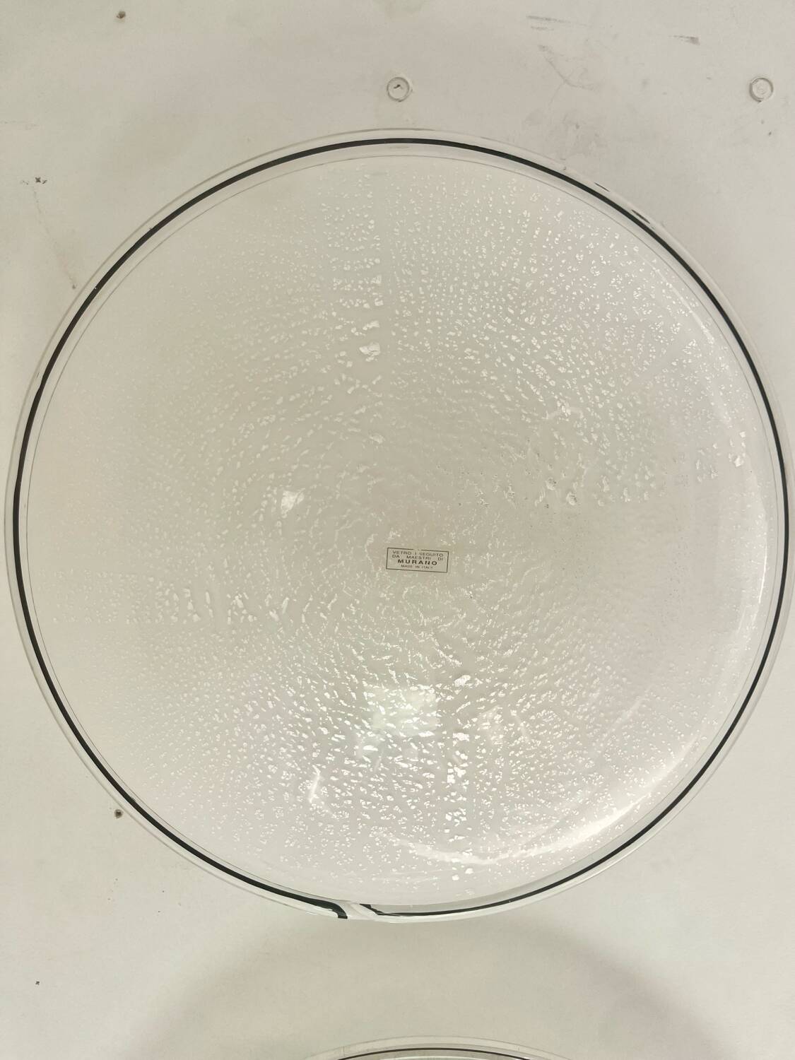 Vintage pair of Murano glass wall lights 45 cm! Italy 1980.