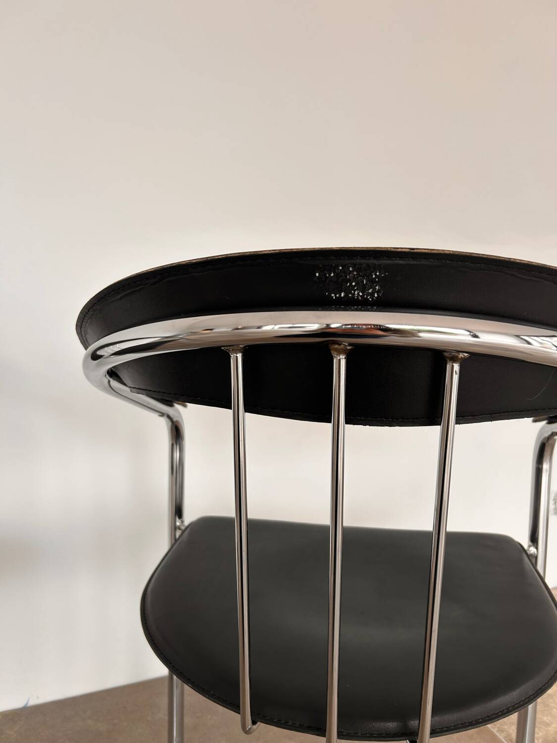 Chaises de bureau arrben italie années 70 chrome