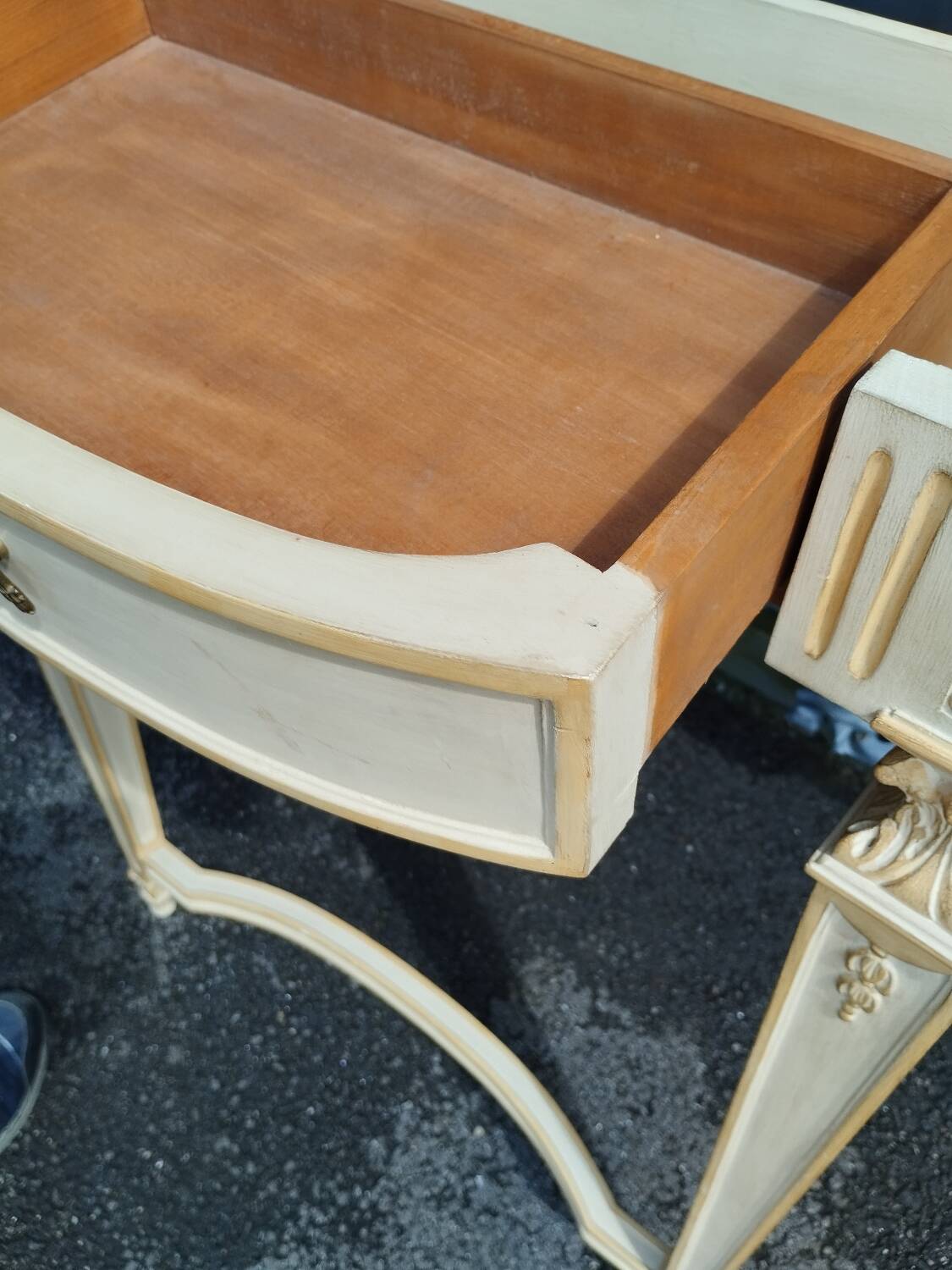 Antique Louis XVI style console with marble top