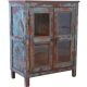 Old Burmese teak pantry original blue patina