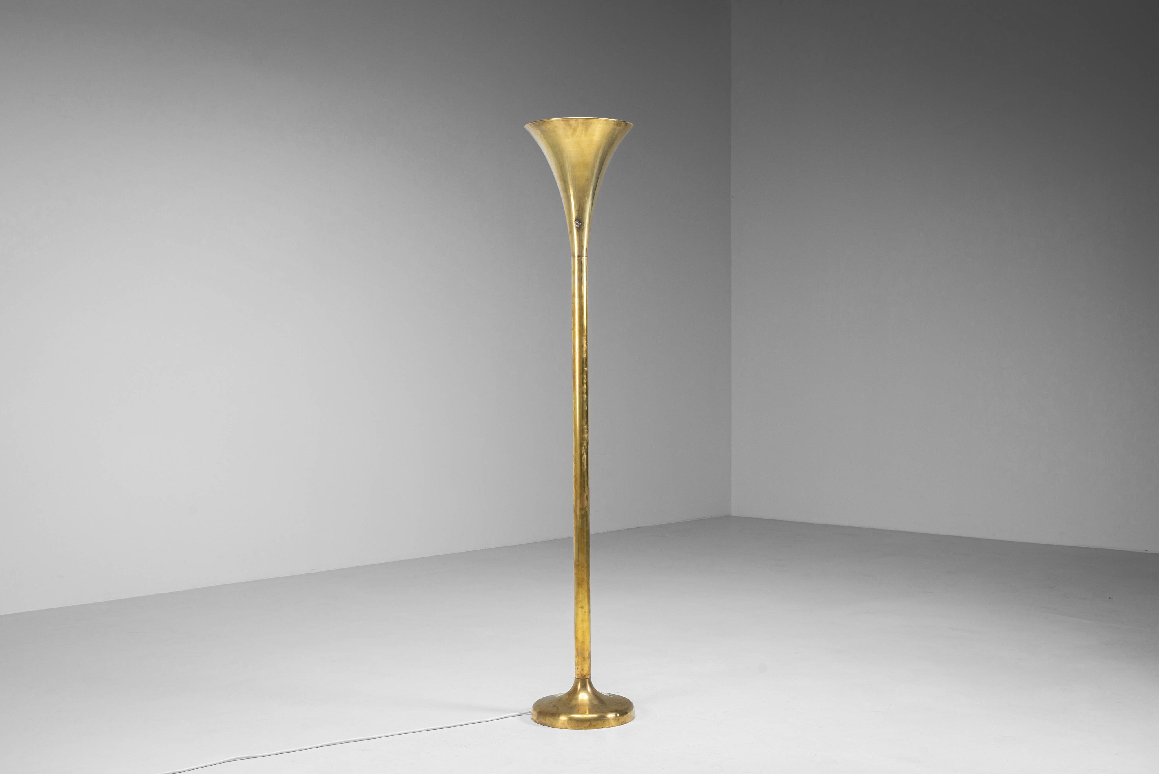 Brass ''Luminator'' floor lamp by Marcello Piacentini