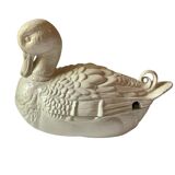 Grande soupière canard en barbotine italienne