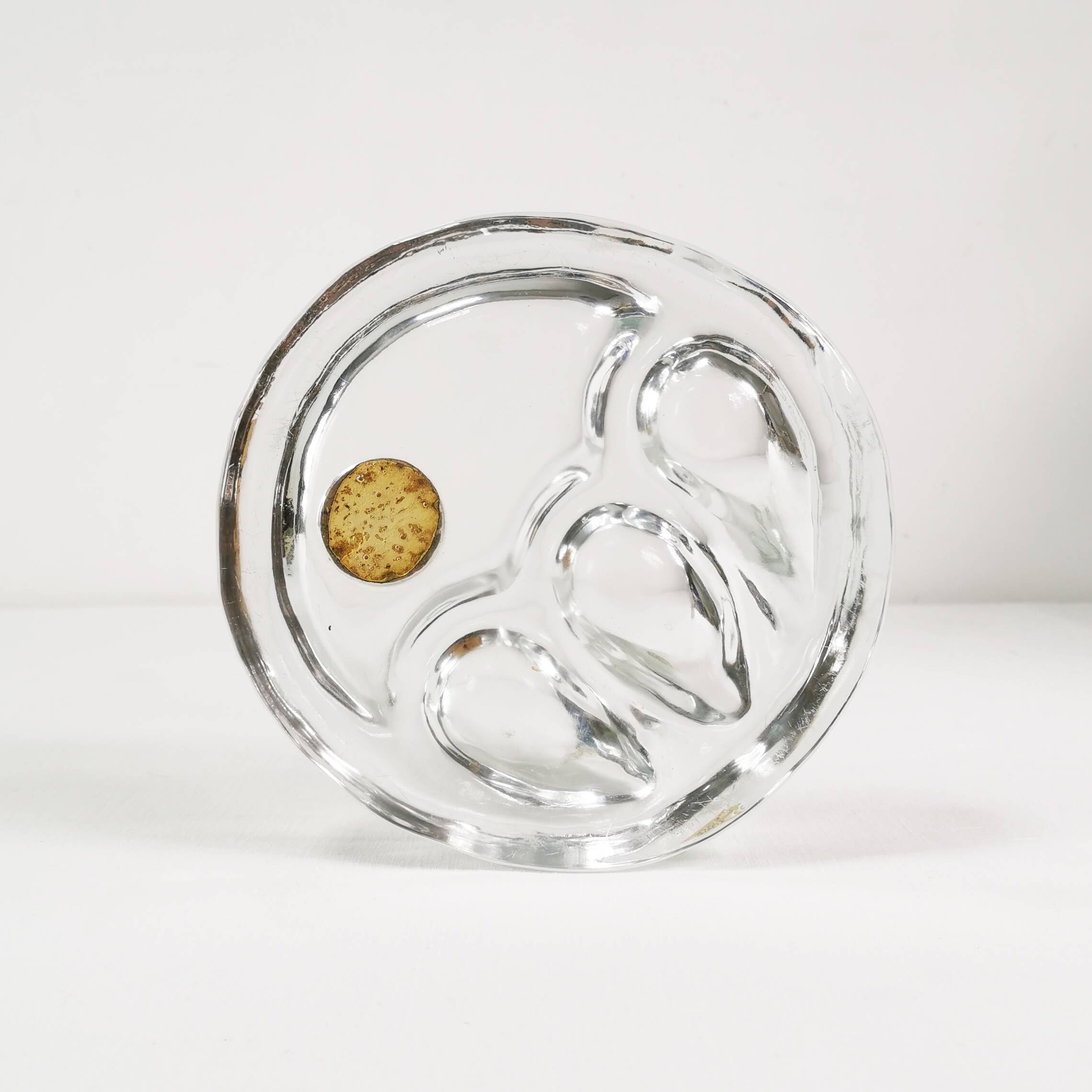 Modernist pipe ashtray, Glasdesign Georgshutte, Germany, 1970s.