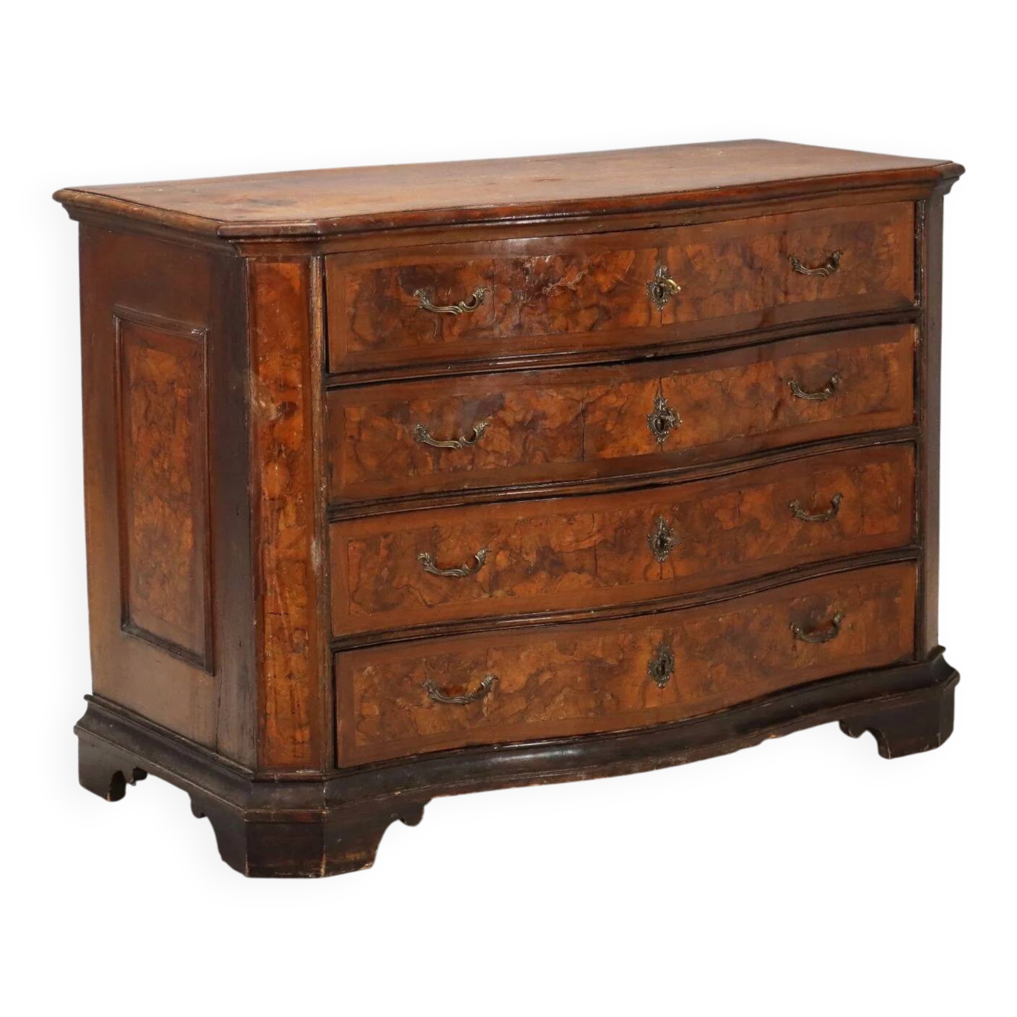 Baroque walnut commode - Lombardy 17th century