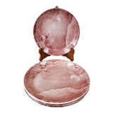 4 pink tie and dye soup plates Royal Tudor potteries Staffordshire England