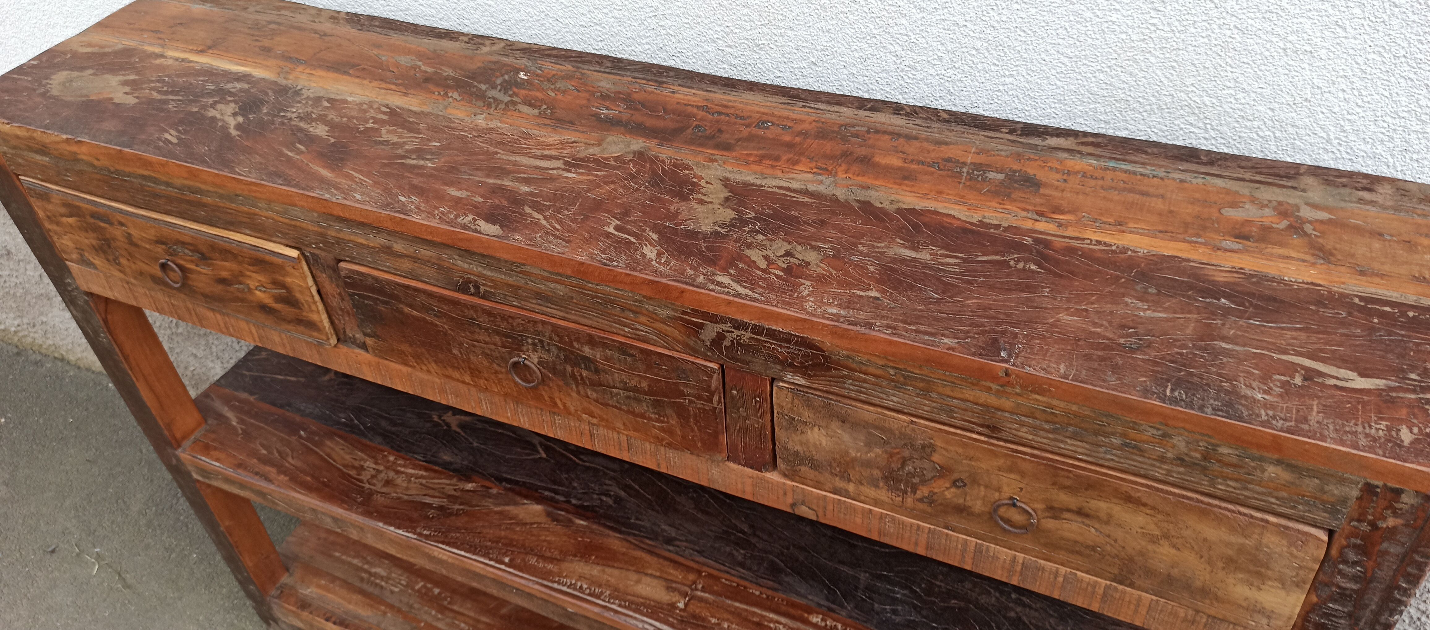 Antique wooden console
