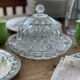 Plat et cloche en cristal
