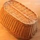 Large wicker laundry basket vintage with two handles