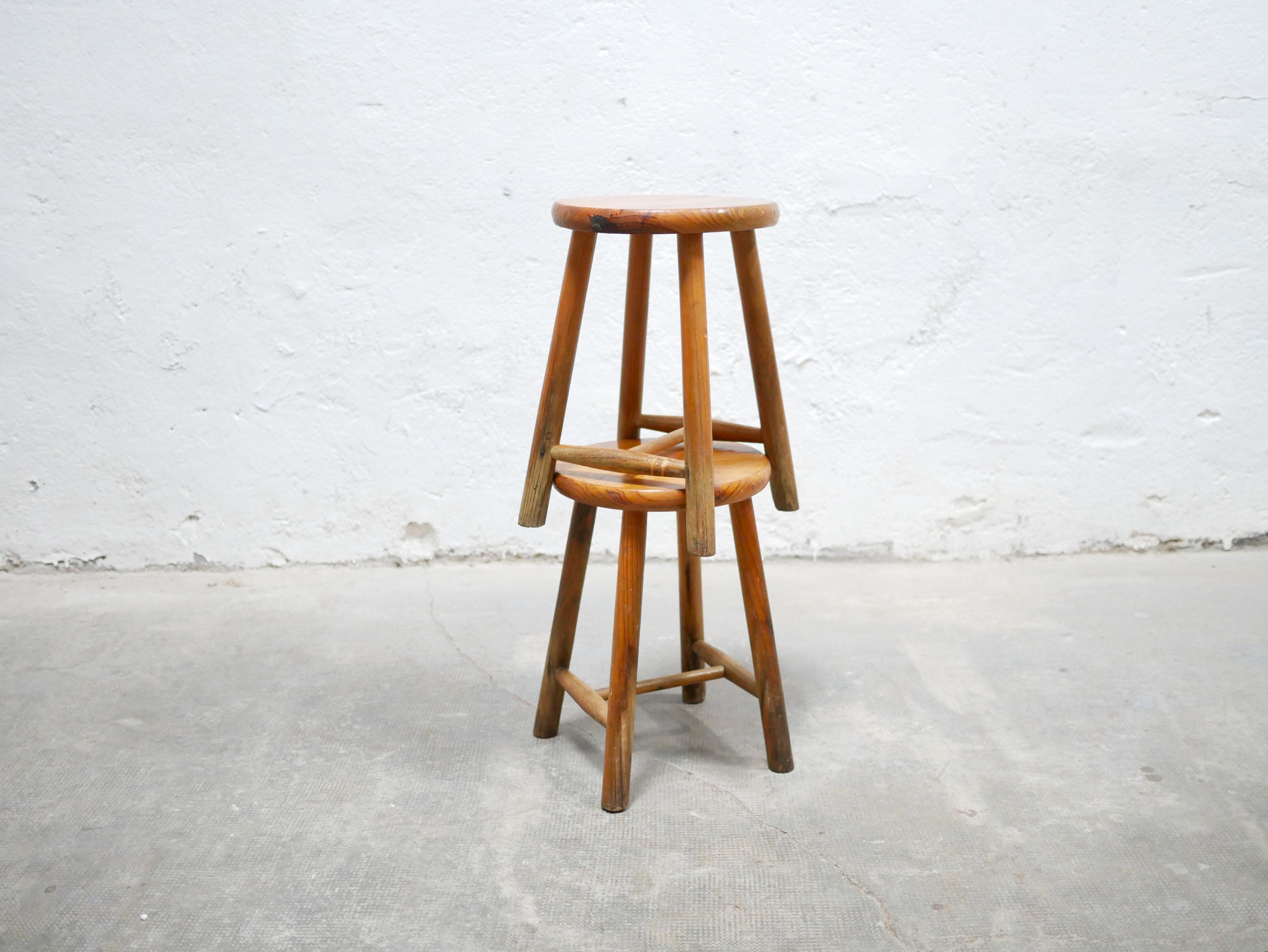 Vintage pine stool