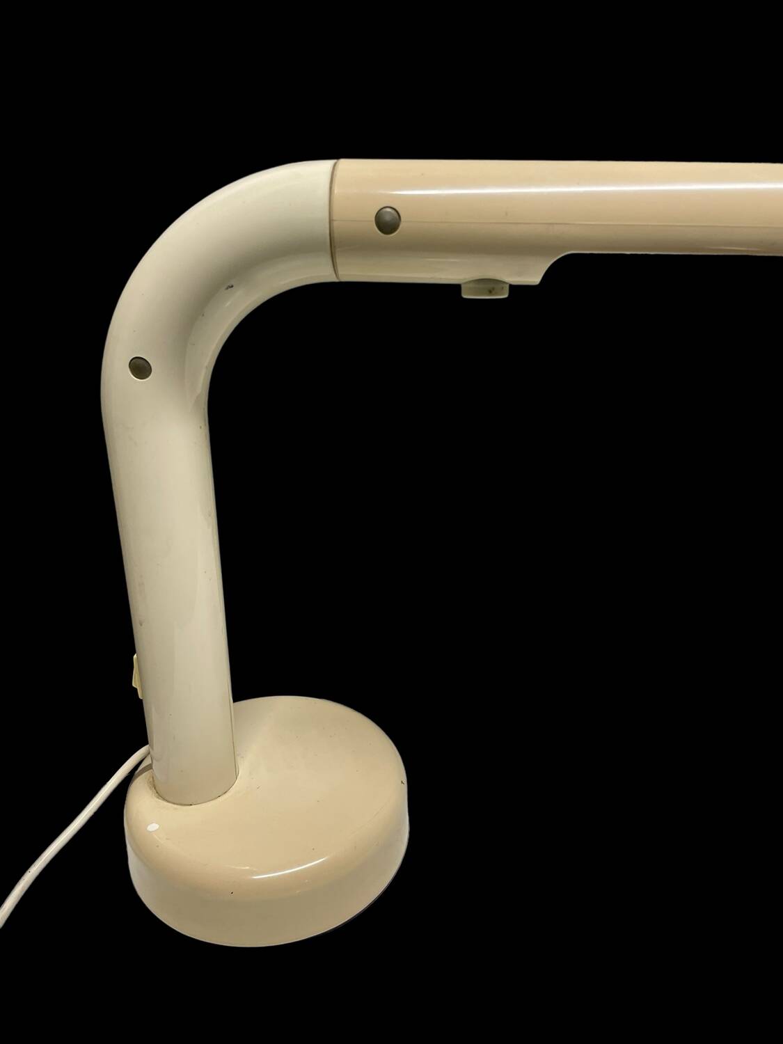 Swedish Off-White Tubular Table Lamp by Anders Pehrson for Ateljé Lyktan, 1970s