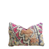 Vintage Berber kilim cushion cover: Moroccan wool cushion 60x40cm