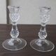 Pair of crystal candlesticks