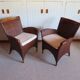 Woven rattan armchair, 1980s