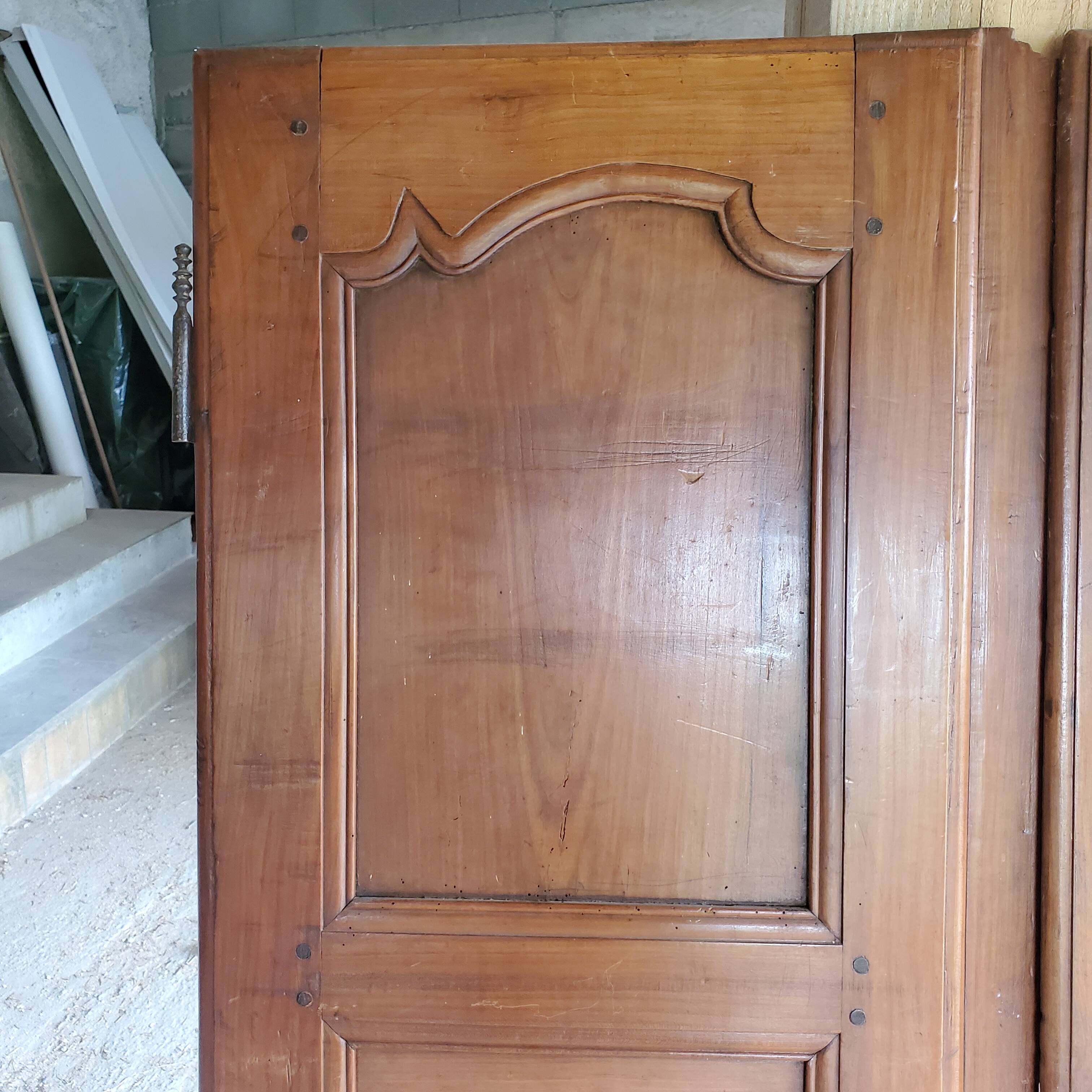 2 doors walnut cabinet façade