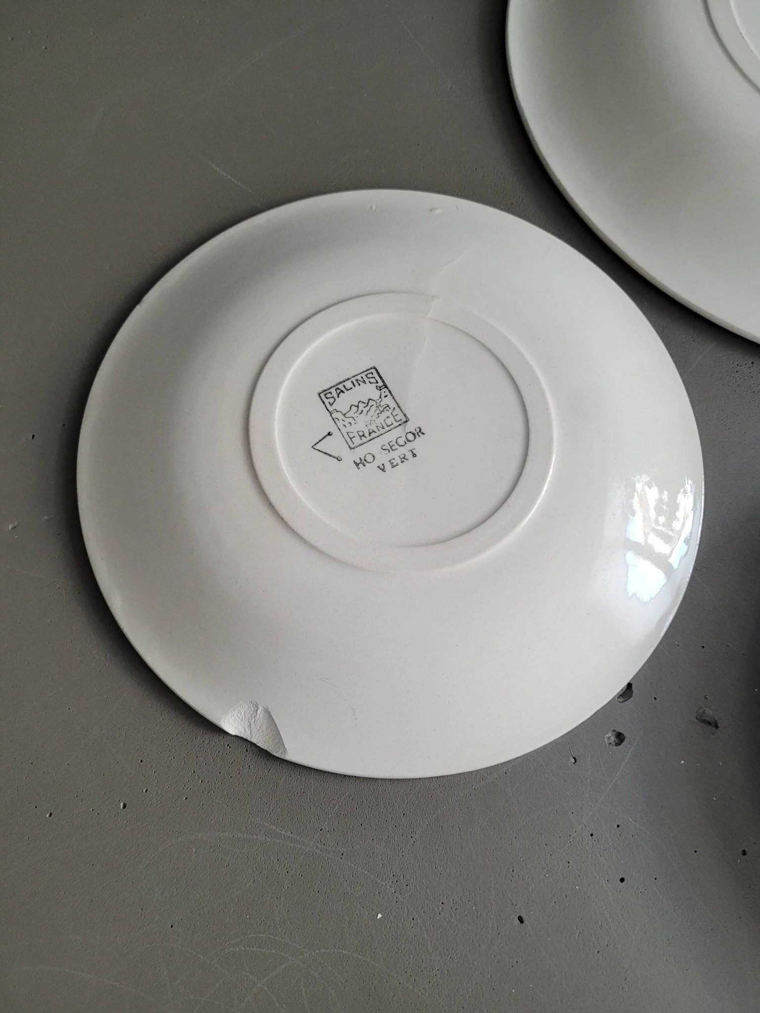 Dessert service - Dish and 4 plates Hossegor pottery from Salins - Ref 916
