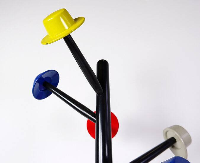 Postmodern coat stand 'Albero dei Cappelli' by Ugo Nespolo for Origlia, 1978