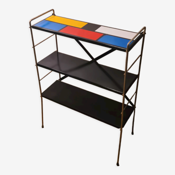 String shelf style piet mondrian black uprights 67hx20x49