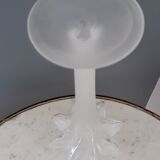Large frosted and engraved glass vase
