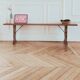 Renovated vintage bench, made of wood - 2 available, sold individually.