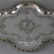 Rose-style silver metal tray - EH monogrammed