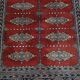Square Rug in Red and Blue – 105x98 cm