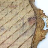 Old carved & patinated wooden top baroque style