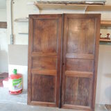 Portes d'armoire ancienne en noyer