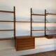 Scandinavian teak wall system "Royal system" Poul Cadovius