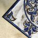 Italian ceramic tiles & steel side tables or nightstands, 1970s, set of 2
