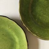 Set  of plates of glazed Earth Biot to gadroons