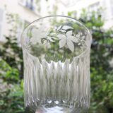 Ancien verre à pied xl – décor floral