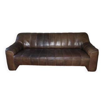 De Sede DS44 3-seater sofa in buffalo leather, Switzerland 1970s