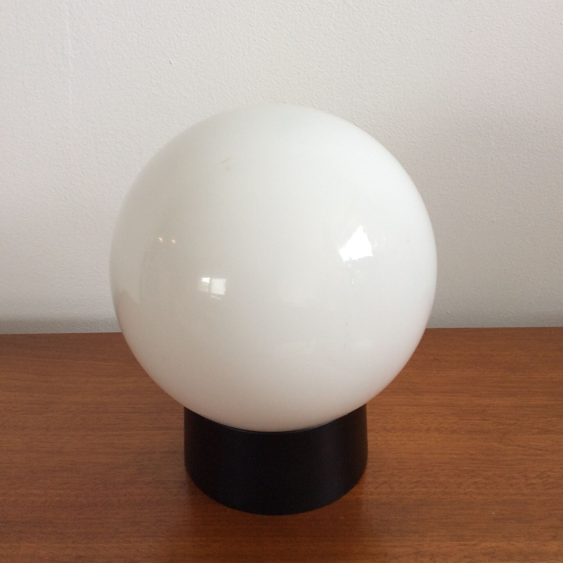 Vintage opaline ball lamp from the 70s