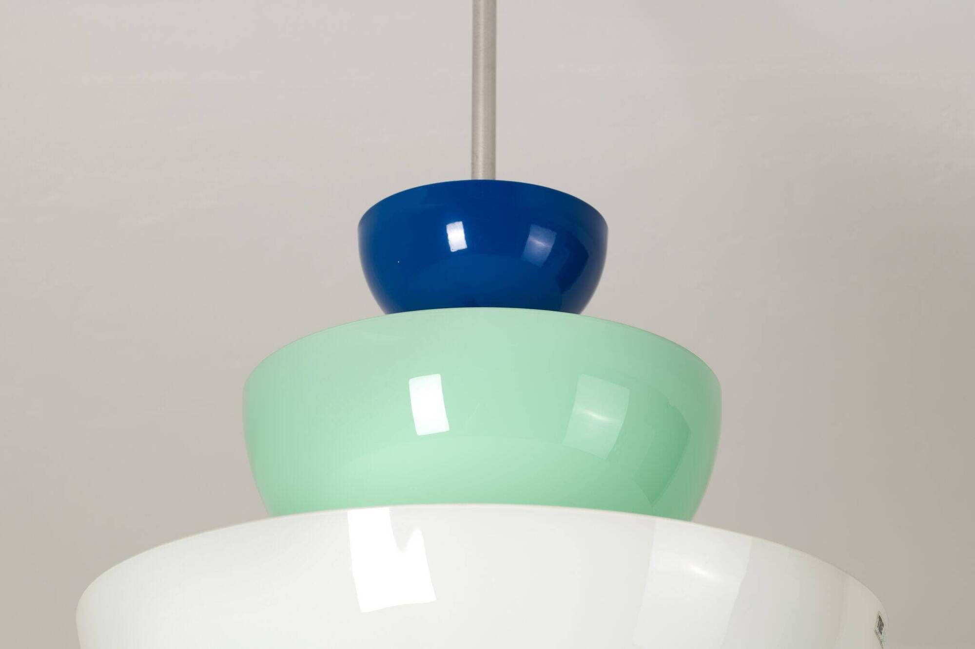 Rare 1980s Memphis style Murano glass chandelier / pendant lamp - Tre
