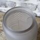 Molded pressed glass vase with geometric decoration Verrerie Legras