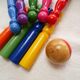 Wooden keels, rainbow color