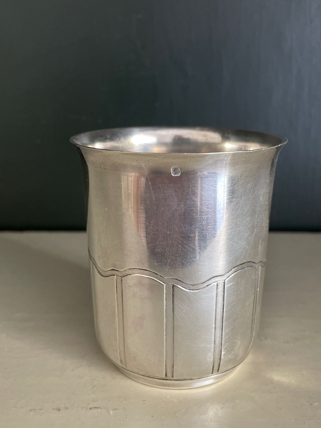 Timpani in solid silver hallmark Minerva