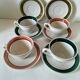 Ensemble de 4 grandes tasses vintage et 6 sous-tasses graphiques