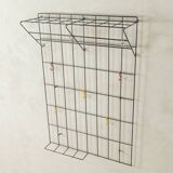Classic wall coat rack by Karl Fichtel from the 1960s with colourful coat hooks
