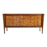 Buffet, cabinet Art Déco vintage italien en noyer foncé