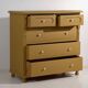 Large antique mustard-colored chest of drawers (circa 1920)