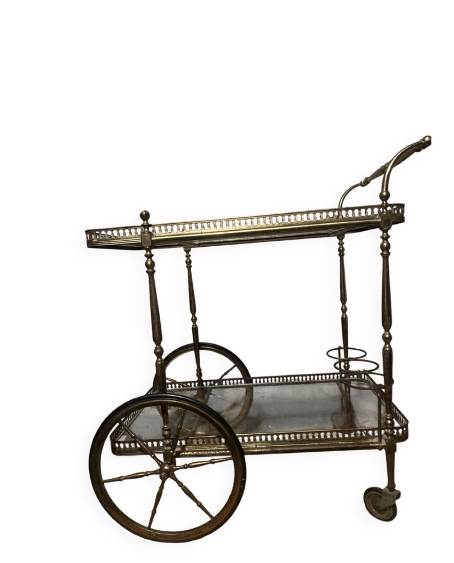 Chariot à boisson, desserte en laiton