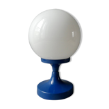 Metal and opaline lamp, 80s